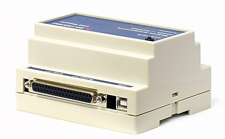 USB-модуль дискретного 16-канального ввода и 16-канального вывода с фото МОП реле АКТАКОМ АСЕ-1016