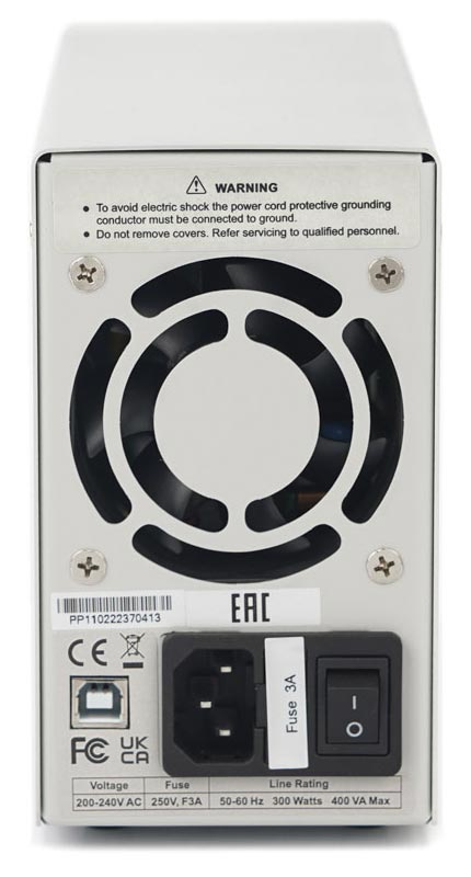 VERDO PP1103 Источник питания 60 В, 10А, 200 Вт - вид сзади