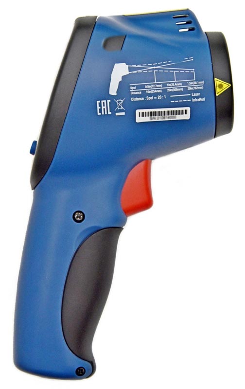 DT-8663 Пирометр с индикацией точки росы - вид справа