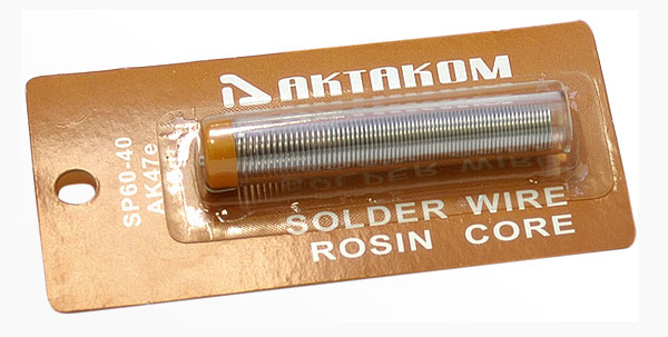 SP60-40&QQ-200 1mm 15g Припой олово-свинцовый с флюсом SP60-40&QQ-200 1mm 15g Припой олово-свинцовый с флюсом