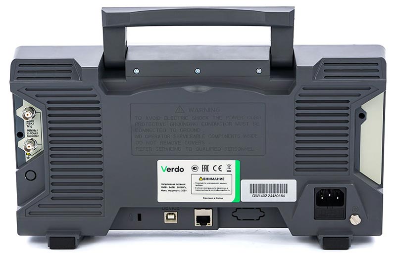 VERDO GW1402 Генератор сигналов 35 МГц, 500 Мвыб/с - вид сзади