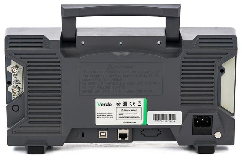 VERDO GW1501 Генератор сигналов 80 МГц, 1250 Мвыб/с - вид сзади