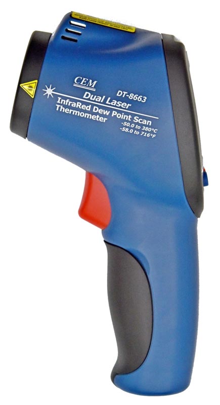 DT-8663 Пирометр с индикацией точки росы - вид слева