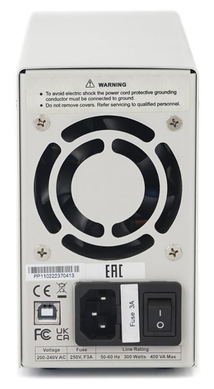 VERDO PP1102 Источник питания 30 В, 10А, 200 Вт - вид сзади