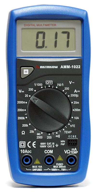 АММ-1022 Мультиметр - вид спереди