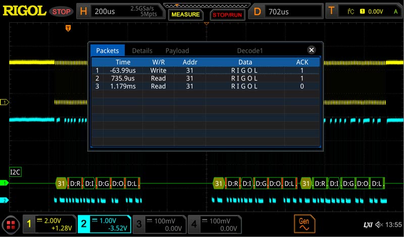 DS8000-R-EMBD Опция анализа и запуска по шинам I2C/SPI DS8000-R-EMBD Опция анализа и запуска по шинам I2C/SPI