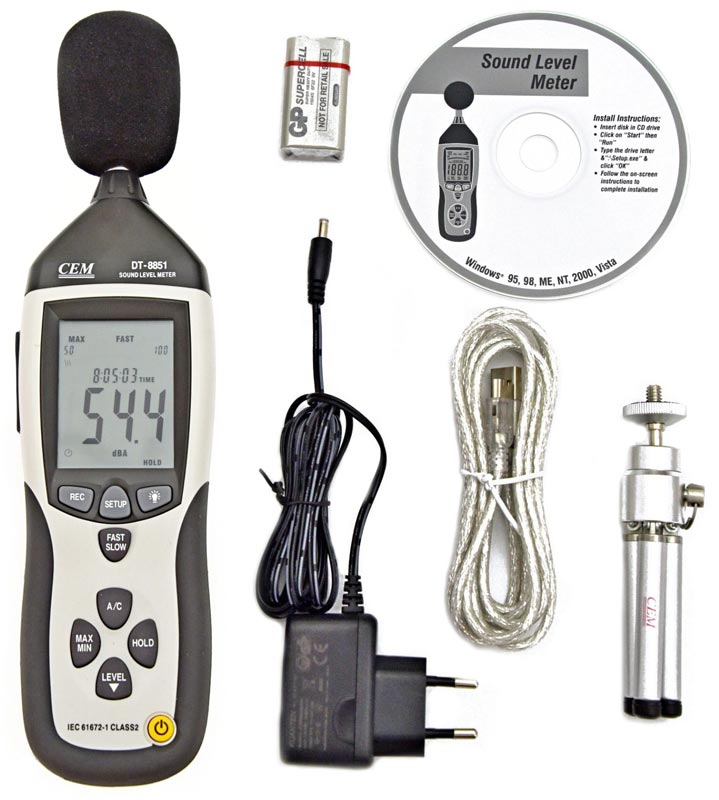 DT-8851 Шумомер - аксессуары