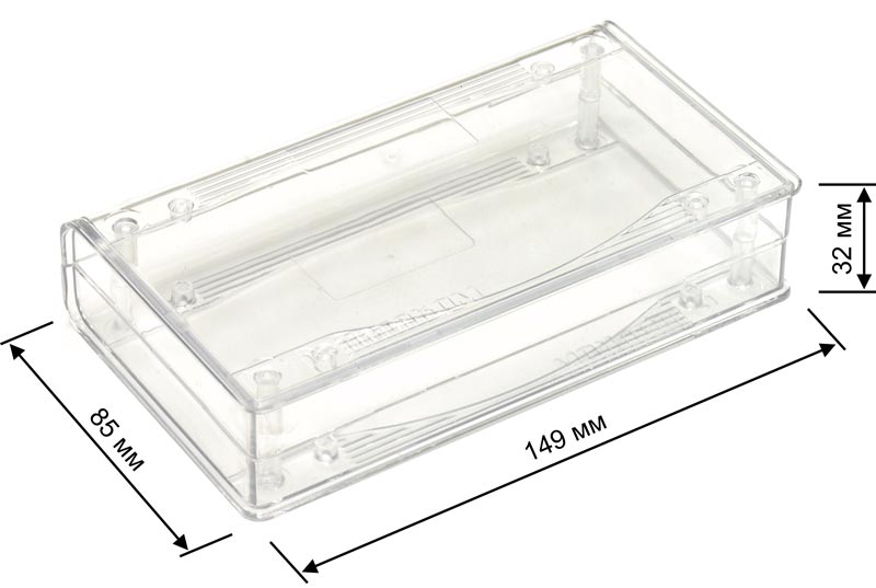 АНА-1095 Корпус прозрачный для электронных устройств - Габаритные размеры