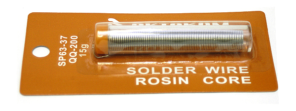 SP63-37&QQ-200 1mm 15g Припой олово-свинцовый с флюсом SP63-37&QQ-200 1mm 15g Припой олово-свинцовый с флюсом