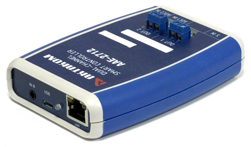 ААЕ-2712 Универсальный контроллер LAN/USB с двумя исполнительными каналами (реле) ААЕ-2712 Универсальный контроллер LAN/USB с двумя исполнительными каналами (реле)