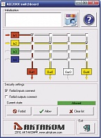 AAE-2185 4-х канальный матричный контролер - коммутатор силовых линий - Windows приложение для матричного коммутатора